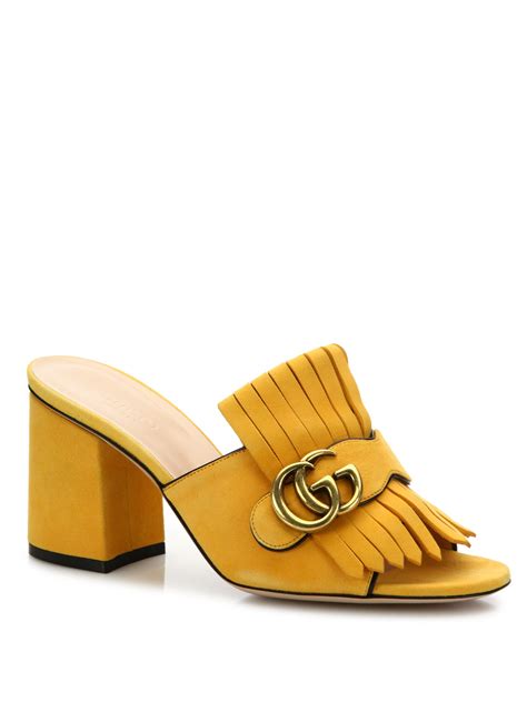 gucci marmont yellow shoes|gucci marmont second hand.